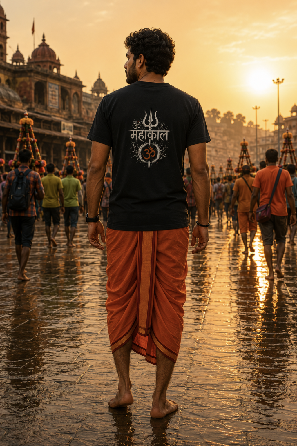 Om Mahakal Premium Printed T-Shirt for Men – Black