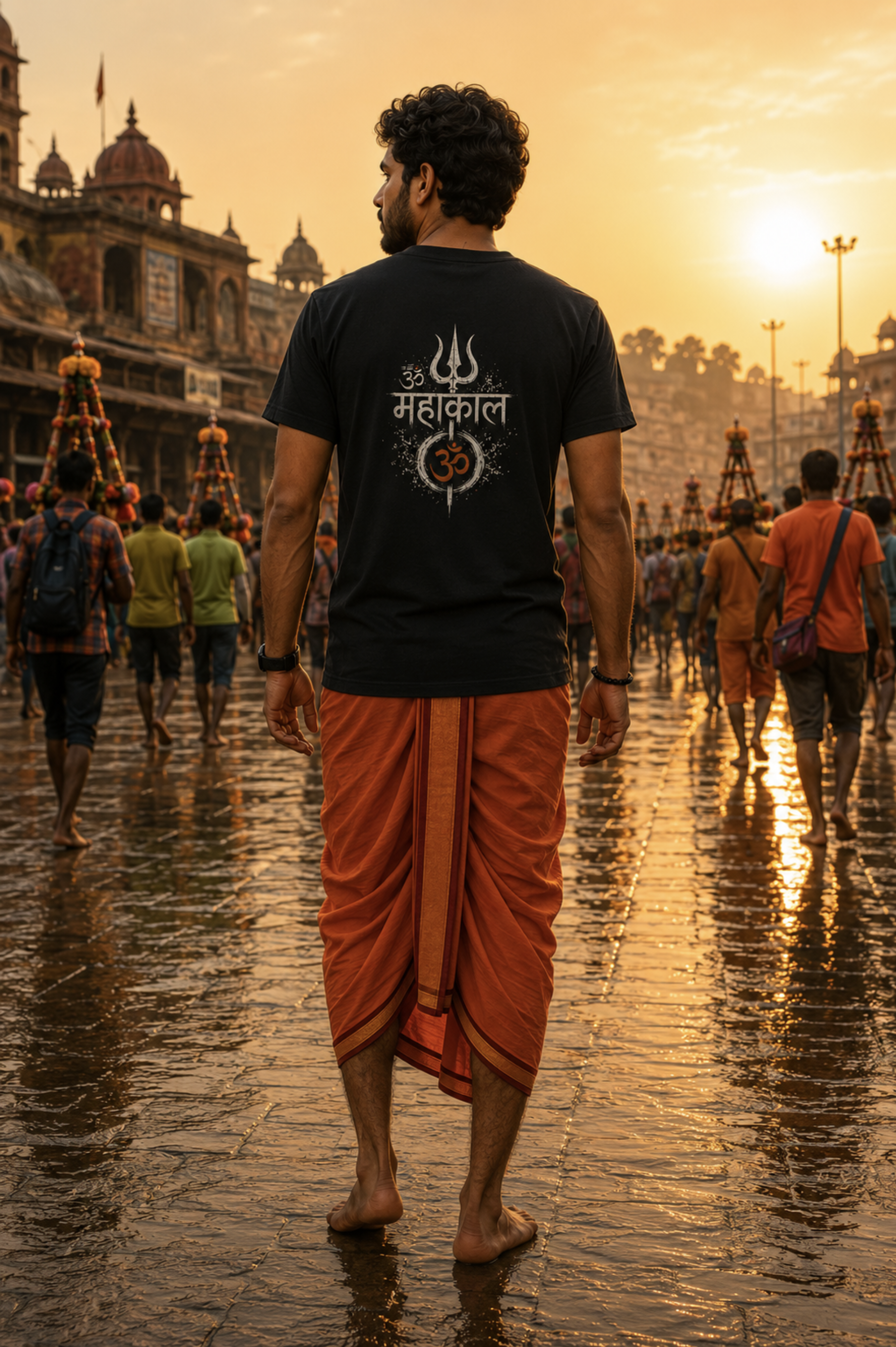 Om Mahakal Premium Printed T-Shirt for Men – Black