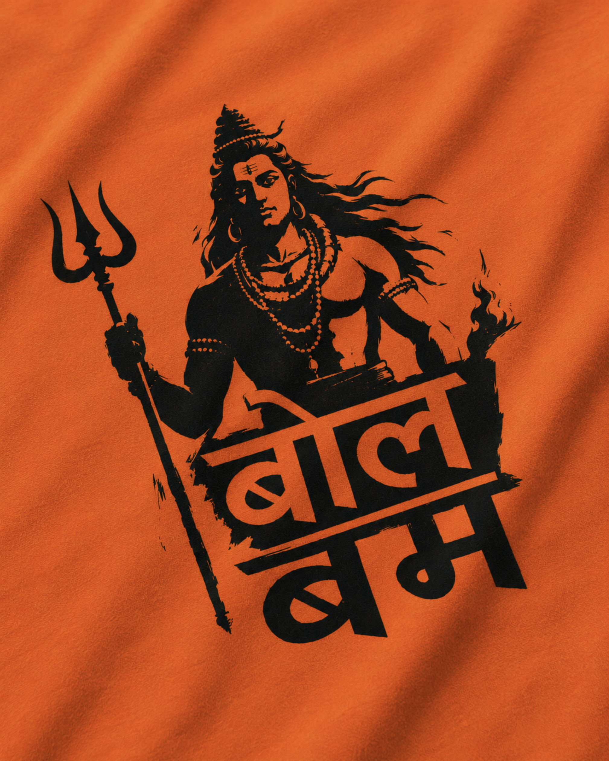 Om Bol Bam Printed T-Shirt for Men – Orange