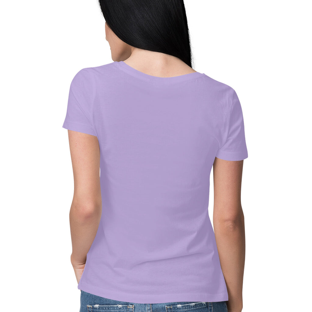 Bol Bam Premium Printed T-Shirt for Women – Lavender