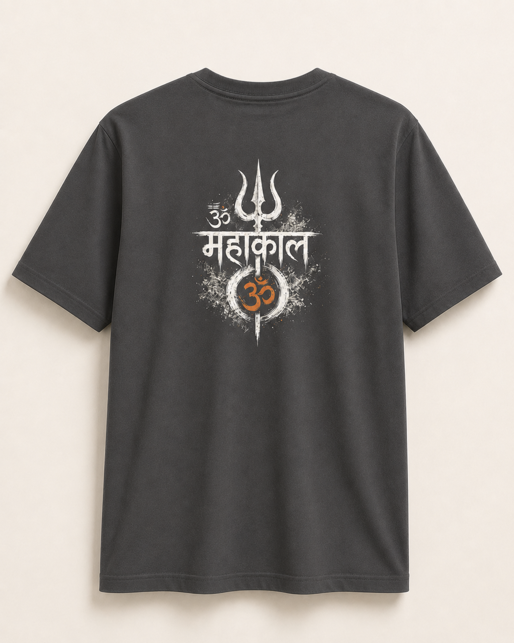 Om Mahakal Premium Printed T-Shirt for Men – Charcoal Grey