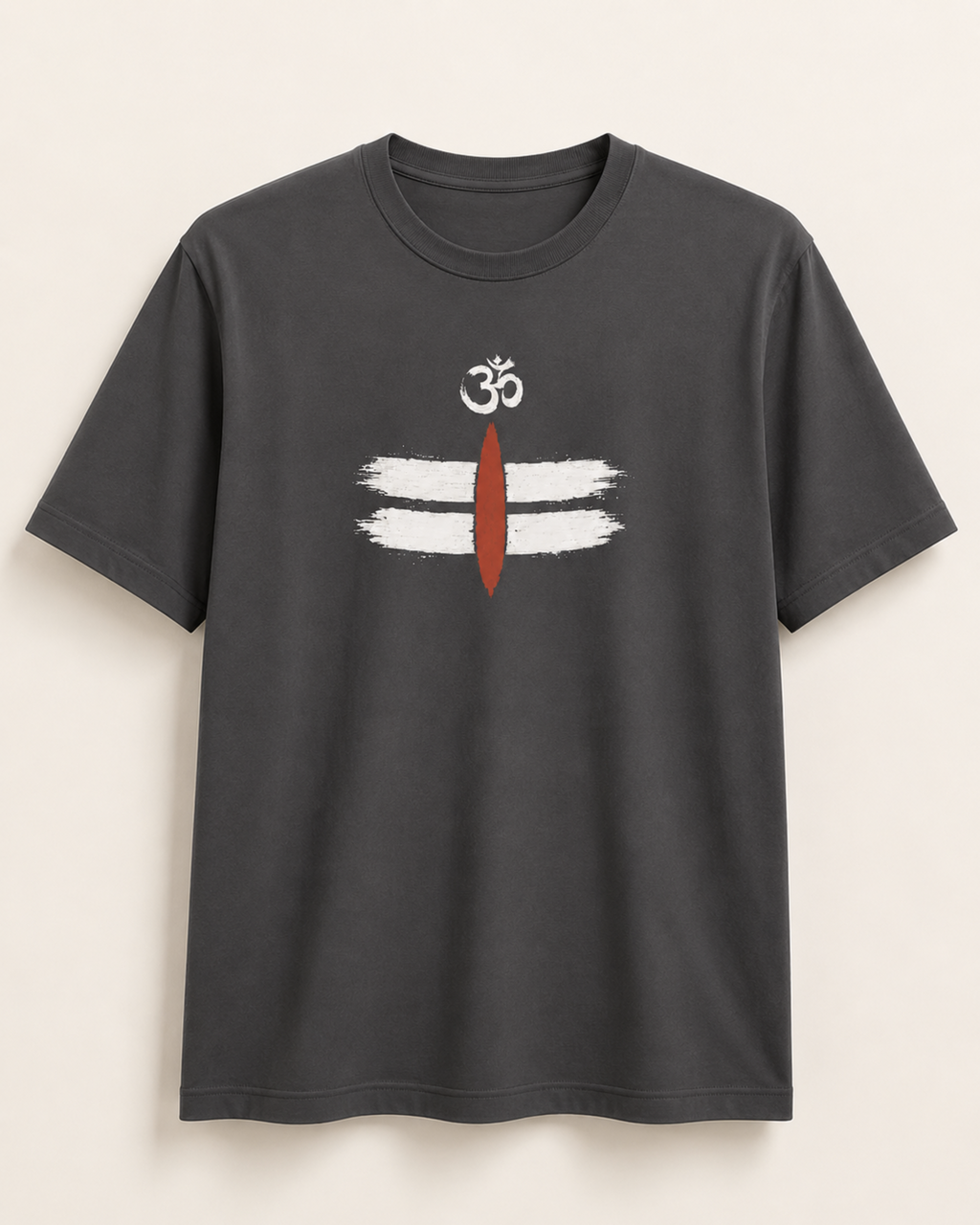 Om Mahakal Premium Printed T-Shirt for Men – Charcoal Grey