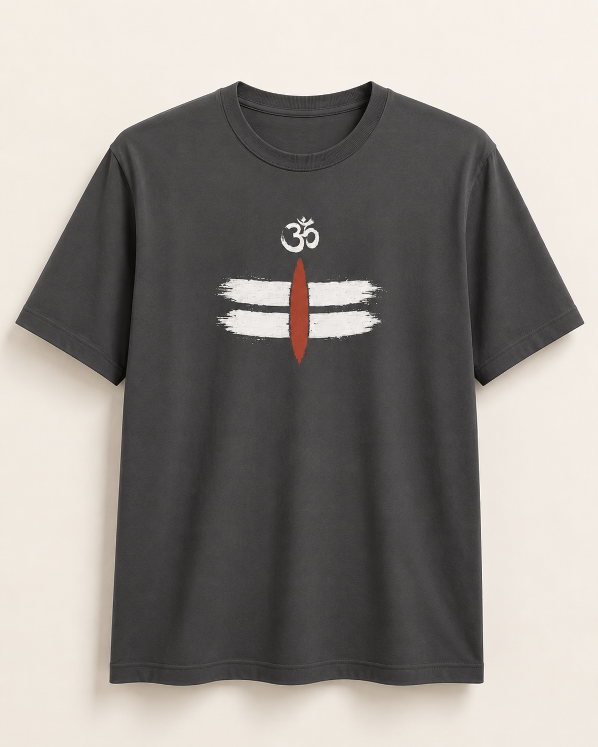Om Mahakal Premium Printed T-Shirt for Men – Charcoal Grey