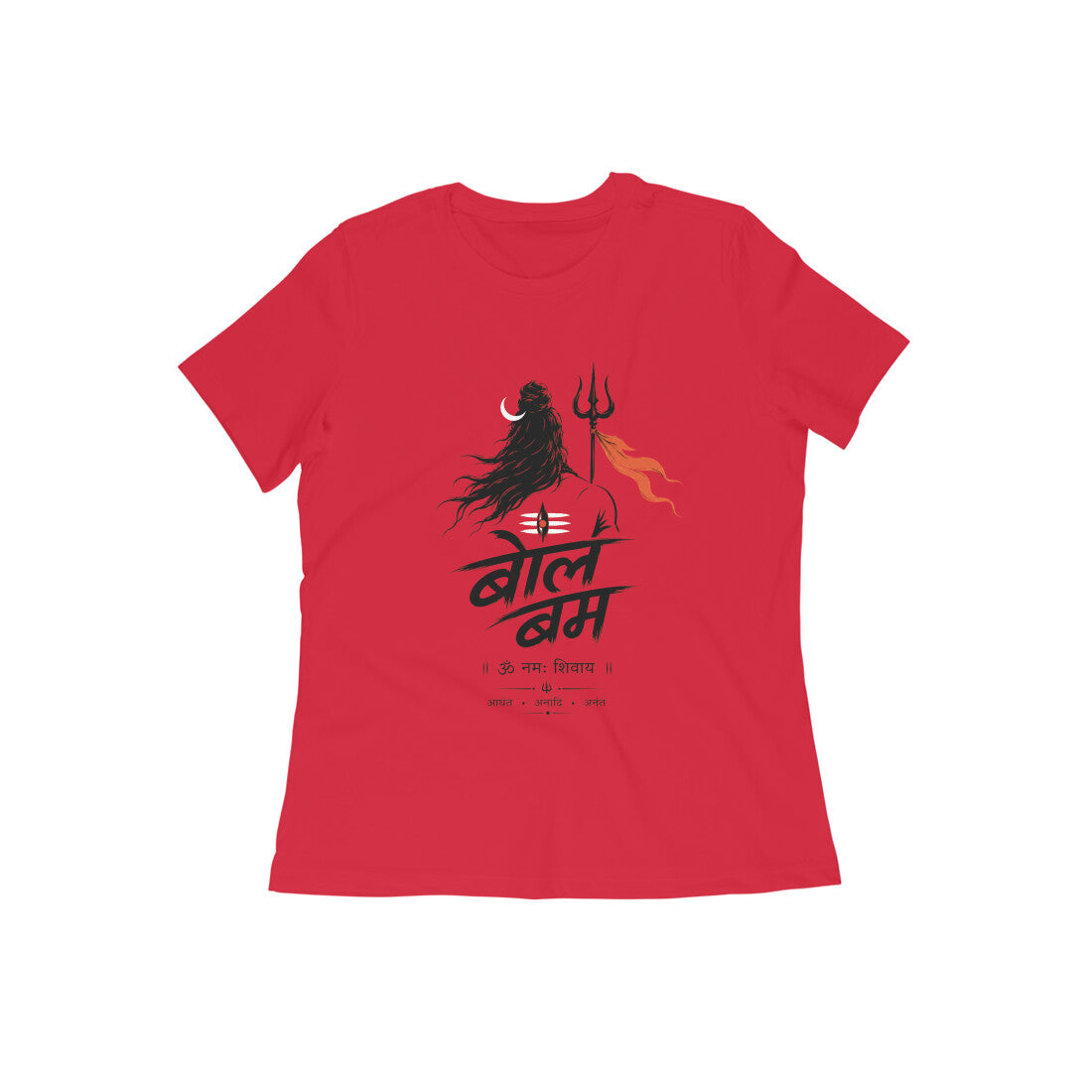 Bol Bam Shiva Printed T-Shirt for Women – Red